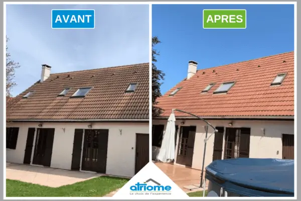 avant après rénovation toiture hydrofuge toiture 91atm