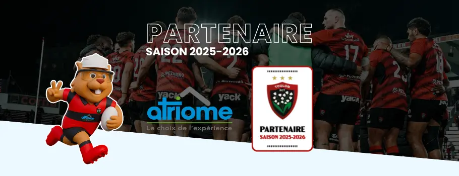 Atriome devient Partenaire Officiel du Rugby Club Toulonnais pour la saison 2025-2026