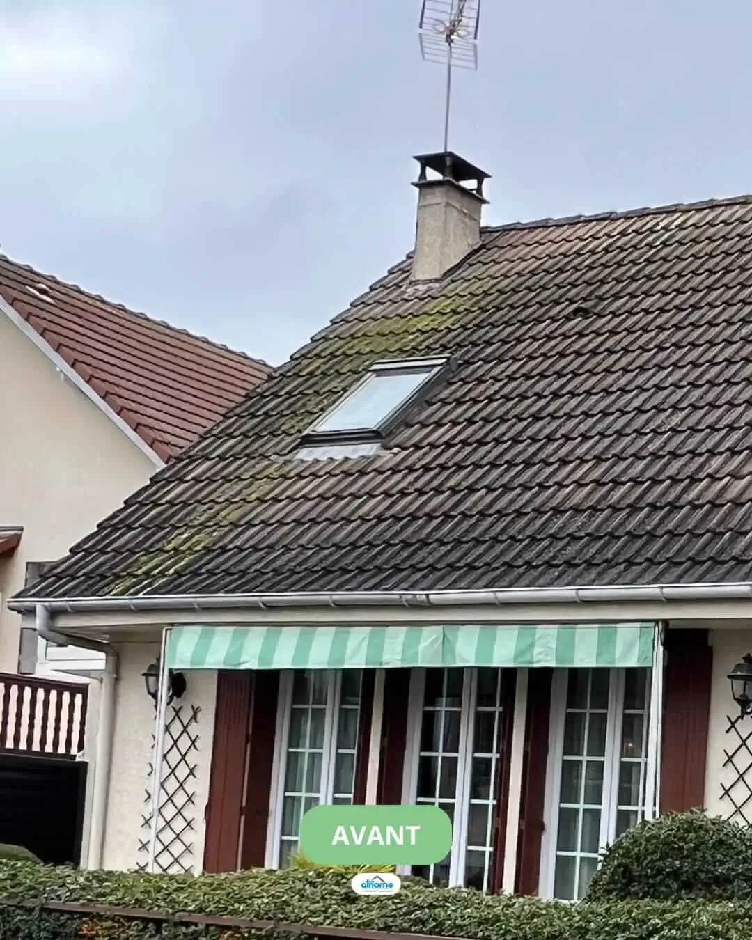 avant traitement hydrofuge de toiture à Trappes