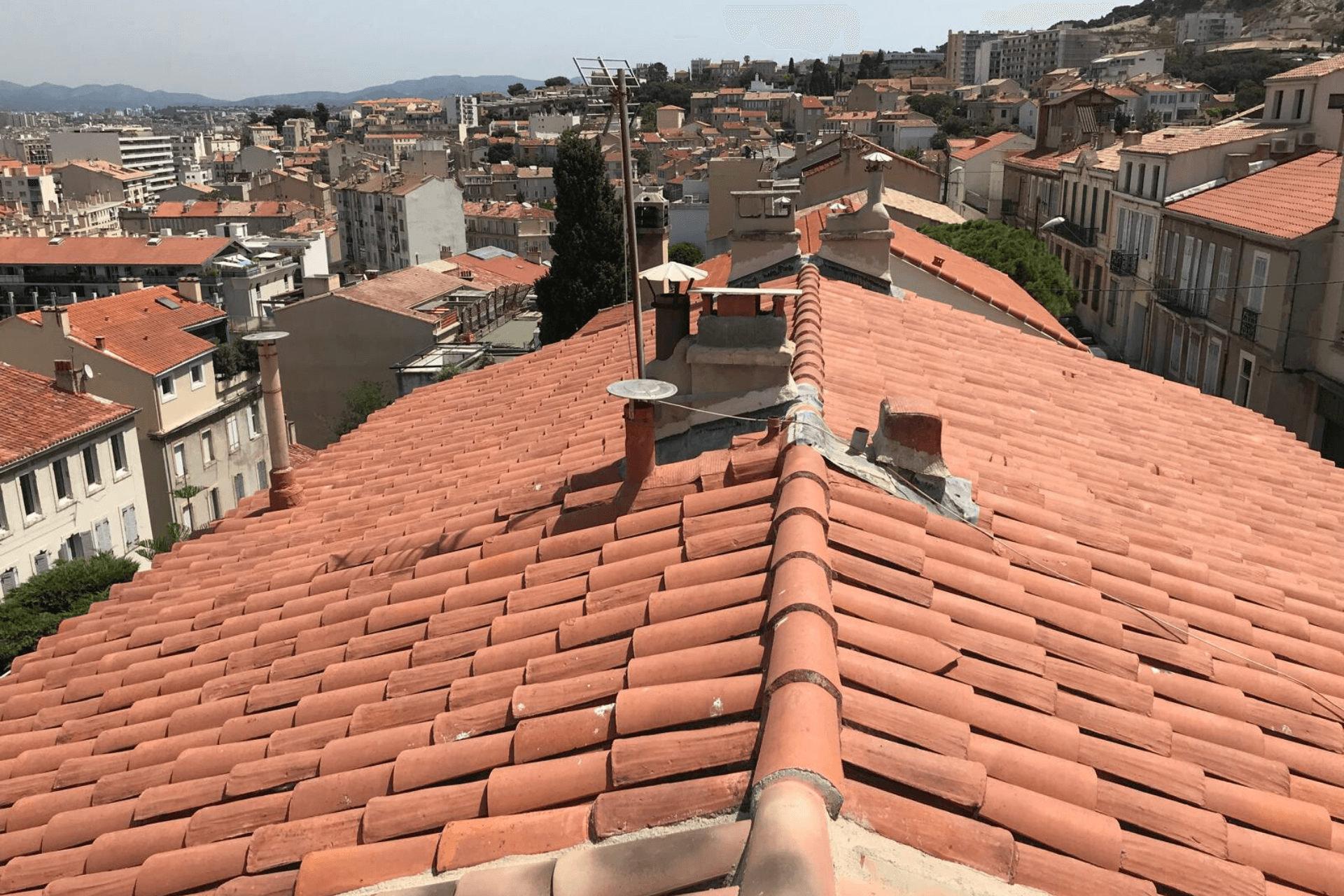 Changement couverture de toit et remplacement liteau Marseille